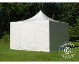Pop up Gazebo FleXtents Pop up canopy Folding tent Xtreme 50 Heavy Duty 4x4 m White, Incl. 4 sidewalls - White