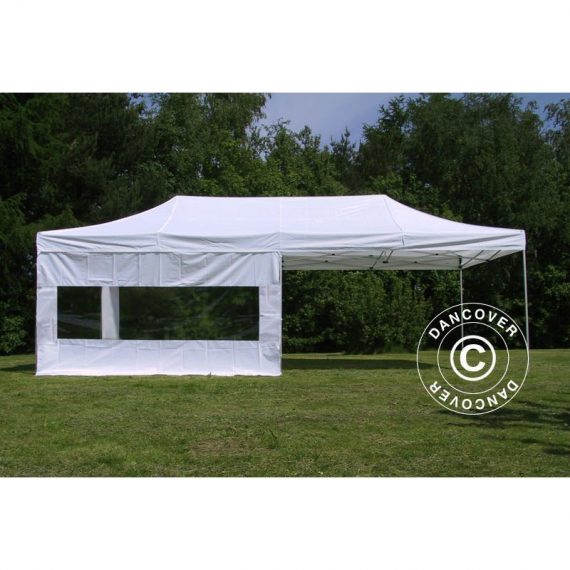 Pop up gazebo FleXtents Pop up canopy Folding tent Xtreme 50 4x8 m White, Flame retardant, incl. 6 sidewalls - White