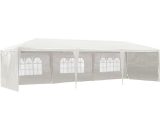 Outsunny - 9m x 3m Outdoor Garden Gazebo Wedding Party Tent Canopy Marquee White