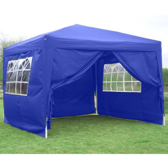 Livingandhome - Blue Waterproof Garden Pop Up Gazebo Marquee Tent, 3x4.5M JM0622
