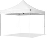 House Of Tents - 3x3m Pop Up Gazebo economy Steel 30 mm, white High Performance Polyester approx. 300g/m² - white