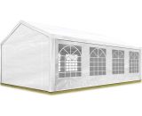 House Of Tents - TOOLPORT Party Marquee 4x8 m in white 180 g/m² PE tarpaulin waterproof UV resistant Gazebo Garden Tent - white