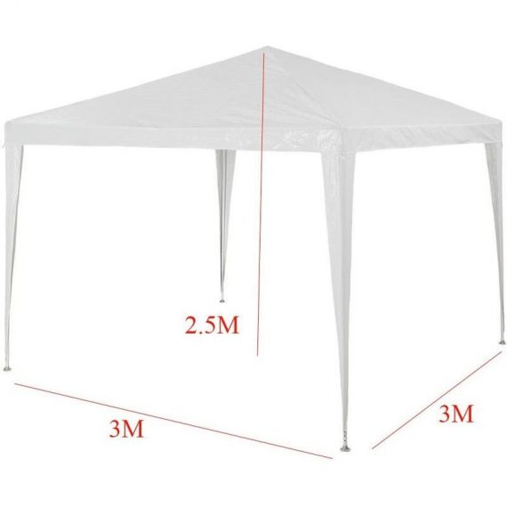 Day Plus - DayPlus Pop up Gazebo with no sides 3m x 3m, Heavy Duty Waterproof Instant Sun Shade And Block Wind, Party Tent Outdoor Garden Easy Set up ZD-3X3-M-NEW