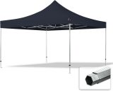 House Of Tents - 4x4m Pop Up Gazebo PROFESSIONAL Aluminium 40 mm, black High Performance Polyester approx. 400g/m² - black