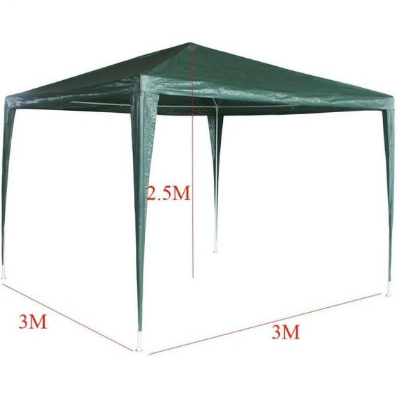Day Plus - DayPlus Pop up Gazebo with no sides 3m x 3m, Heavy Duty Waterproof Instant Sun Shade And Block Wind, Party Tent Outdoor Garden Easy Set up ZD-3X3-G-NEW