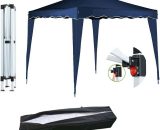 Day Plus - Pop Up Gazebo Tent 3m x 3m Portable Instant Commercial Gazebo Canopy Outdoor Party Tent Garden Heavy Duty Gazebo Event Shelter With Carry ZD-3X3-B-NEW-M1