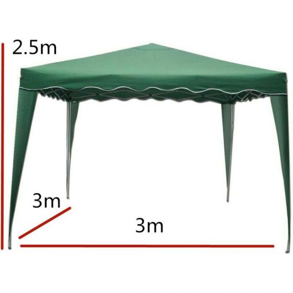 Day Plus - Pop Up Gazebo Tent 3m x 3m Portable Instant Commercial Gazebo Canopy Outdoor Party Tent Garden Heavy Duty Gazebo Event Shelter With Carry ZD-3X3-G-NEW-M1