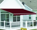 Greenbay 3.5 x 2.5m Manual Awning Garden Patio Canopy Sun Shade Shelter Retractable Wine Red 7425650154379 602AW3525WR