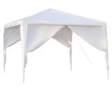 10x10 Inch Four Sides Portable Home Use Waterproof Tent with Spiral Tubes White FA1-G26000271