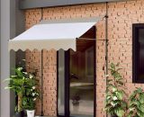 Bamny - Clamp Awning,Balcony Awning Sun Protection with Hand Crank, UV-resistant, Height Adjustable, Made of Metal and Polyester, without Drilling, 768558611689 1019003