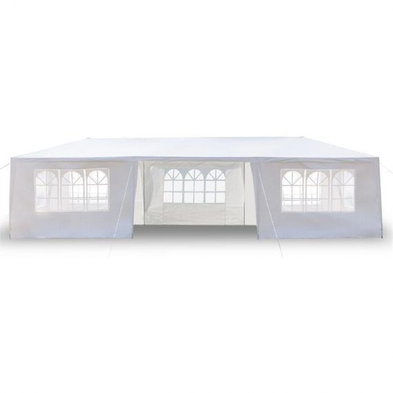 Axhup - Gazebo with 7 Removable Panels, Portable Heavy Duty pe Waterproof Canopy Tent for Garden Market Stalls Party Wedding Beach Outdoor (3m x 9m) 5080300238490 U1K13021887