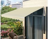 2.5x3m Patio Awning Manual Garden Canopy Retractable Shelter Outdoor OP70565BE