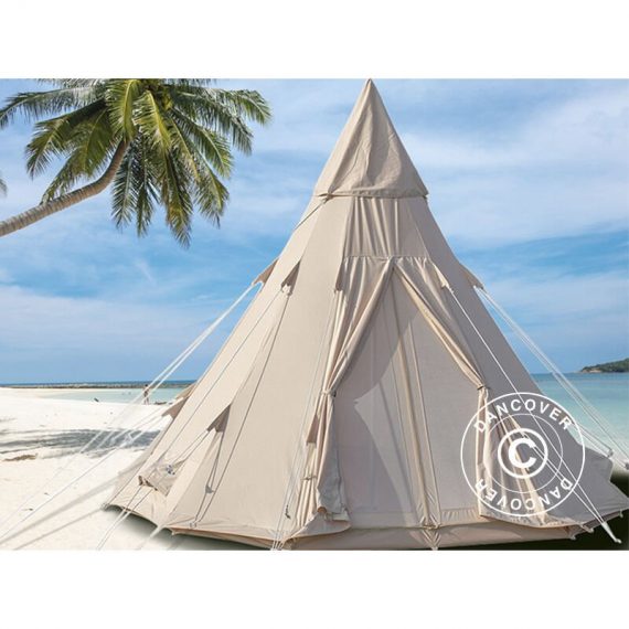 Bell Tent for glamping, TentZing®, 5x5 m, 5 Persons, Sand - Sand 5715233046071 5715233046071