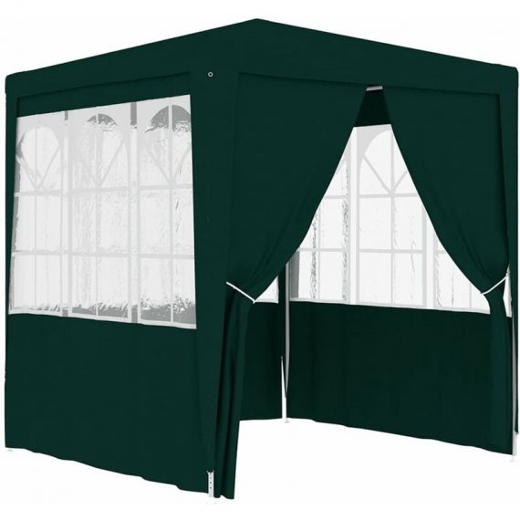 Devenirriche - Professional Party Tent with Side Walls 2.5x2.5 m Green 90 g/m - Green MM-44452