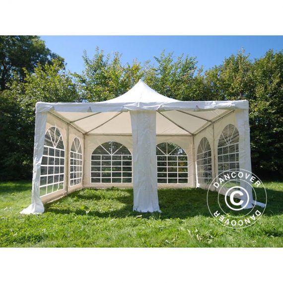 Marquee Party tent Pavilion Pagoda PRO 4x4 m, PVC - White 5710828237223 5710828237223