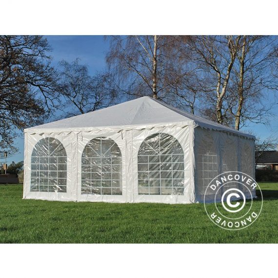 Pagoda Marquee Party tent Pavilion Exclusive 7x7 m PVC, White - White 5710828375345 5710828375345