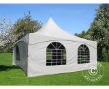 Dancover - Pagoda Marquee Party tent Pavilion PartyZone 6x6 m, pvc, White - White 5710828777026 5710828777026