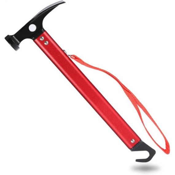 Perle Rare - Camping Hammer, Mallet Multifunctional Camping Aluminum Tent Hammer with Tent Remover(red) 9383853093957 RBD027508DJK