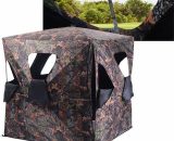 Gymax - Portable 3-Person Camouflage Hunting Blind 5-Hub Ground Tent 360¡ã Broad Vision 6085650729086 OP2988