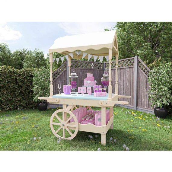 Candy Cart Sweet Stall Wedding Favors Cake Stand Celebrations Birthday Party Buffet Table - Portobello Static Candy Cart 5055438714109 4453