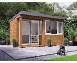 Garden Office Helena Left 4.3m x 2.7m - Insulated Home Office Studio Pod Study Room Double Glazing Toughened Glass 5055438719159 7298