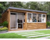 Dunster House Ltd. - Garden Office Helena Left 5.4m x 3.3m - Insulated Home Office Studio Pod Study Room Double Glazing Toughened Glass 5055438719180 7304