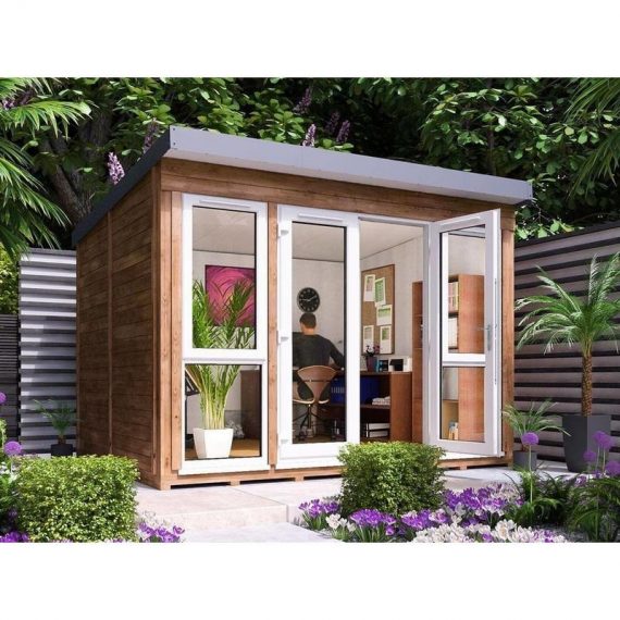 Garden Office Titania 3.5m x 2.5m - Insulated Studio Pod Home Office Study Room Double Glazing Toughened Glass 5055438719128 7306