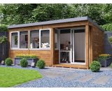 Garden Office Helena Right 5.4m x 3.3m - Insulated Home Office Studio Pod Study Room Double Glazing Toughened Glass 5055438719227 7305