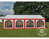 Marquee Party tent Pavilion Original 6x8 m PVC, Red/White - White / red 5710828373563 5710828373563