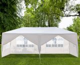 20x10 Inch Six Sides Two Doors Waterproof Tent with Spiral Tubes White FA1-G26000270