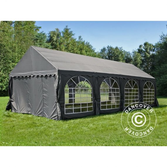 Marquee Party tent Pavilion UNICO 4x8 m, Dark Grey - Dark Grey 5710828557185 5710828557185