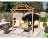 Dunster House Ltd. - Wooden Gazebo Utopia Gable W2m x D2.5m - Heavy Duty Garden Shelter Pressure Treated and Roof Shingles 5055438719999 8627