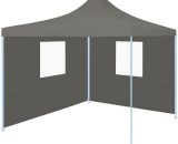 Professional Folding Party Tent with 2 Sidewalls 2x2 m Steel Anthracite - Anthracite MM-44725