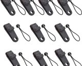 10pcs Camping Tent Clip With Rope Lock Clamp Attached Tarpping Pliers Tent Accessories Set for Outdoor Camping Garden Tarings (Black) 9347799255312 kar020220424