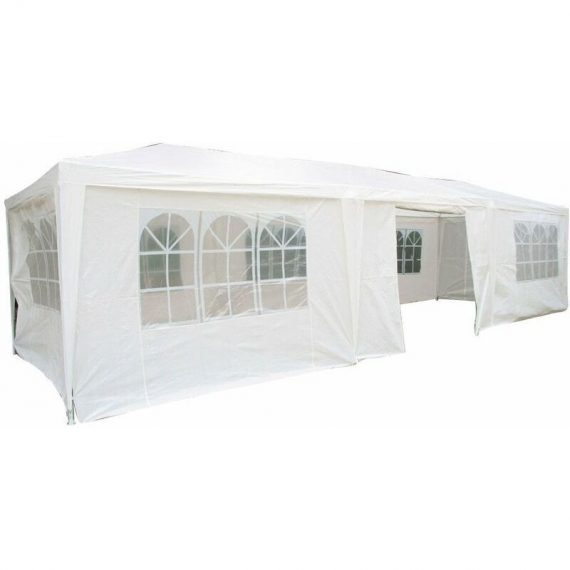 Airwave - 3m x 9m Party Tent Marquee with 3 Windbars - White - White 5060176861909 EX25018
