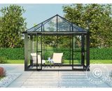 Dancover - Orangery/Gazebo Glass 8.7 m², 2.95x2.95x2.7 m, w/base, Black - Black 5710828909328 5710828909328