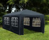 3x6m Gazebo Waterproof Sides Party Tent Marquee Garden Outdoor Canopy, Grey 5056562116388 3331554