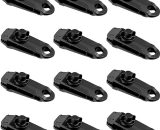 Benobby Kids - 12 Pieces Secure Tarp Clips, Multi-Function Plastic Tent Clips for Camping Canopy Activities - Black 8751899843828 Y0001-UK2-K0024-220809-032