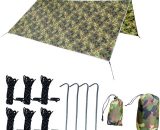 Superseller - 10 x 10 ft Camping Tent Tarp Sail Canopy Camouflage Tarpaulin Shelter Waterproof Rain Fly uv Resistant 755924147897 H45446|489