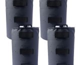 Set of 4 pavilion legs, can be filled with water, weights for pavilions, garden tents, marquees, black 9349843236506 YBD019270PXM