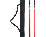 Telescopic Tarp Poles Adjustable Camping Tent Poles Portable Lightweight Aluminum Replacement Tent Poles For Awnings Awning Rain Shelter (Red 2 QE-11314