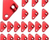 Osqi - Camping Rope Tensioner, 20 Pieces 3 Hole Aluminum Alloy Rope Adjuster Alloy Tensioner for Tent Camping Tarp Hiking(Red) 9049298122767 MM-OSUK-9639