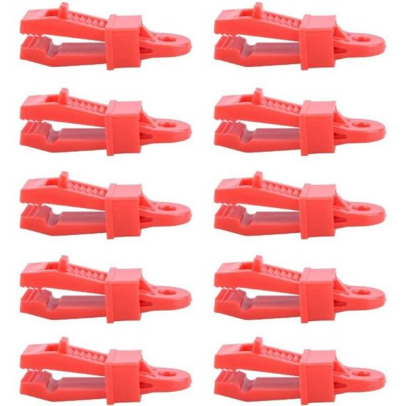 Tent Clips Tarp Clips Tent Clamp with Grommet Clips Fixing for Tent Tarp Outdoor Camping (Red) 9403580614581 DTJW2676