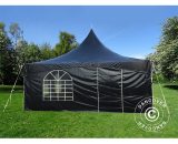 Pagoda Marquee Party tent Pavilion PartyZone 5x5 m, PVC, Black - Black 5710828823204 5710828823204