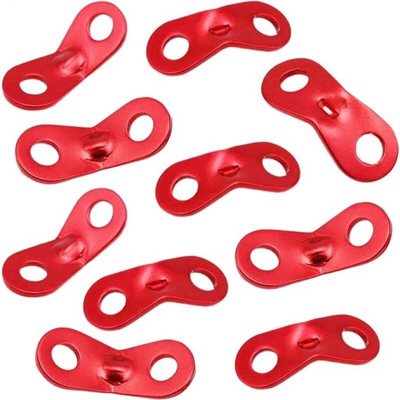 Monly - 10 Pack Wind Rope Loops, Tent Tensioners, Tent Accessories, Aluminum Alloy Rope Tensioner for Tent, Outdoor, Hiking, Camping, Picnic, Red 4391570203523 SZUK-3168