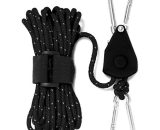 Outdoor Camping Thicken Pulley Rope Adjustable Tent Canopy Rope Lifting Pulley Hook Tent Canopy Fixing Pulley Rope, Black&S - Black&S 805384306324 Y25900B-S|534