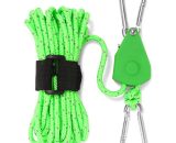 Outdoor Camping Thicken Pulley Rope Adjustable Tent Canopy Rope Lifting Pulley Hook Tent Canopy Fixing Pulley Rope, Green&S - Green&S 805384306294 Y25900GR-S|534