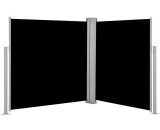 Retractable Side Awning Black 140x600 cm - Black MM-44376