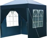 Wottes - Portable waterproof tent garden party wedding beach camping tent with window 2x2M - Navy blue 5704142170052 03uk36743847