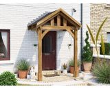 Wooden Porch Canopy 2m x 1.5m Pressure Treated - Thunderdam Full Height 2 Post 5055438720049 8678